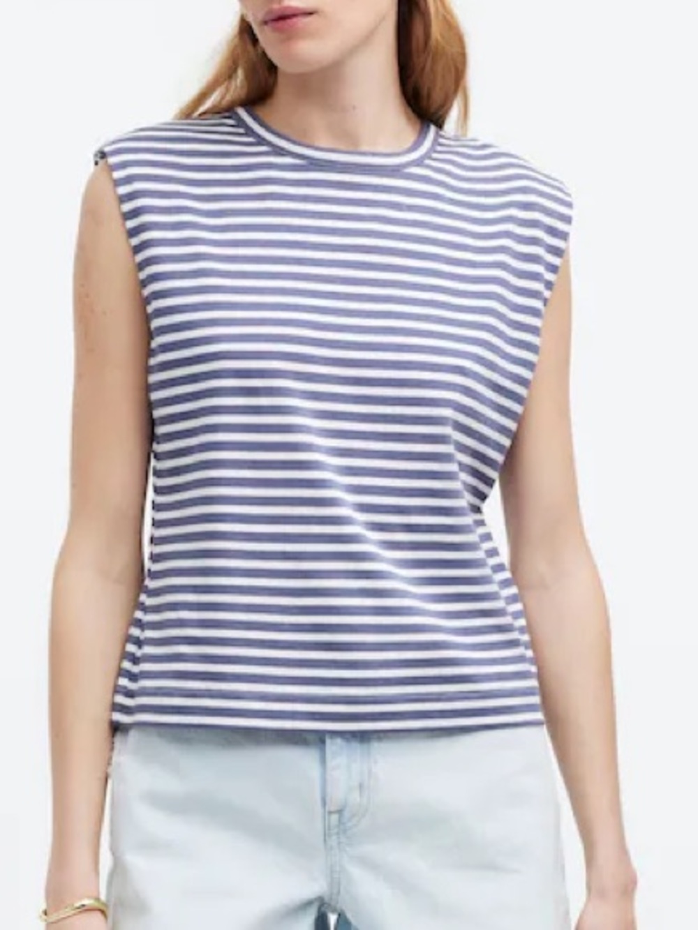 Madewell Structured Striped Muscle Tee - Picture 2 of 8
